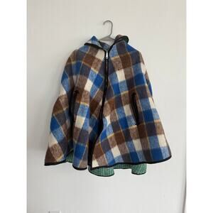 1960-70s Reversible Plaid Cape